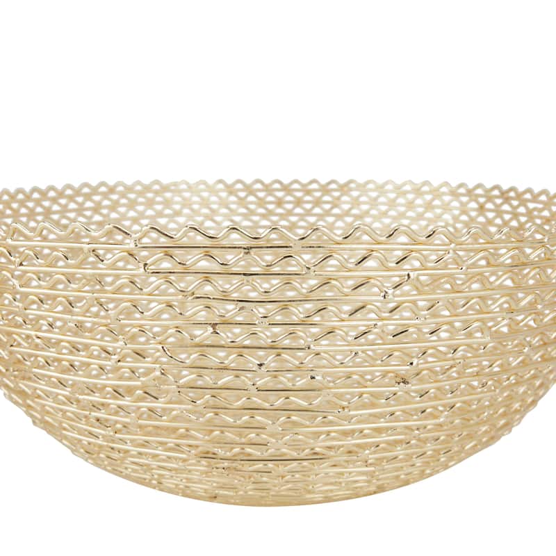 Metal Decorative Bowl - Set of 3 Gold - CosmoLiving by Cosmopolitan