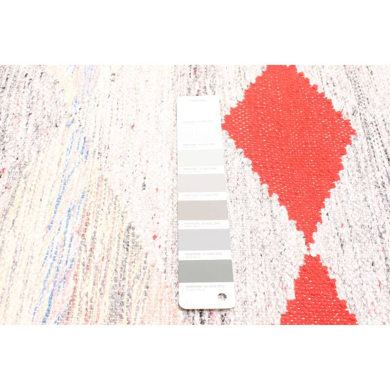 ECARPETGALLERY Flat-Weave Ankara FW Grey Wool Kilim - 5'4 x 7'9