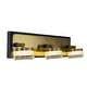 preview thumbnail 3 of 15, Modern Square Black and Brass Integrated LED Wall Sconce with White Acrylic Shade Adjustable Head Bathroom Vanity Light