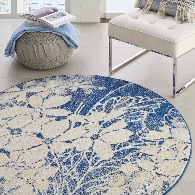 Nourison Tranquil Contemporary Abstract Floral Area Rug