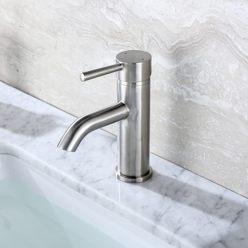 Luxier BSH03-S Single Handle Single Hole Bathroom Faucet with Drain