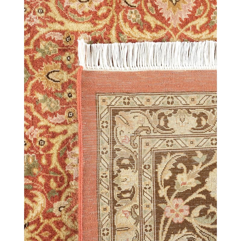 Overton Hand Knotted Wool Traditional Oriental Pink Area Rug - 8' x 10'