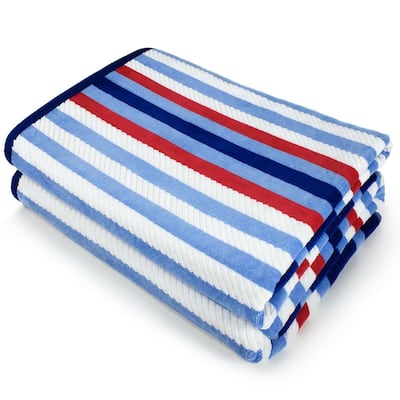 Kaufman - 2 Pack ,Texture Velour Stripe Beach Towel, Size 35"X 70"