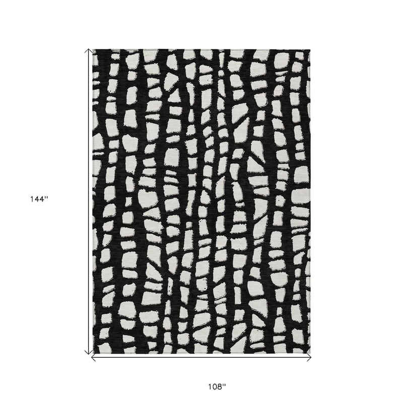 HomeRoots Abstract Transitional Rectangle Outdoor Rug