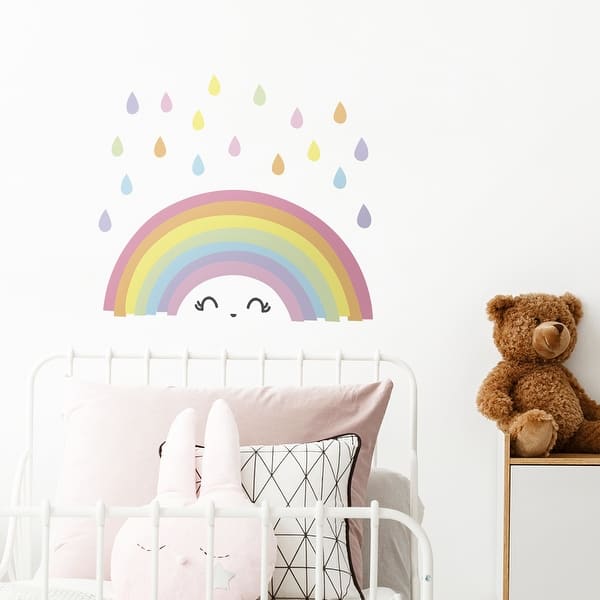 slide 2 of 5, Walplus Fantasy Rainbow Children Wall Stickers Kids Girl Nursery Decor