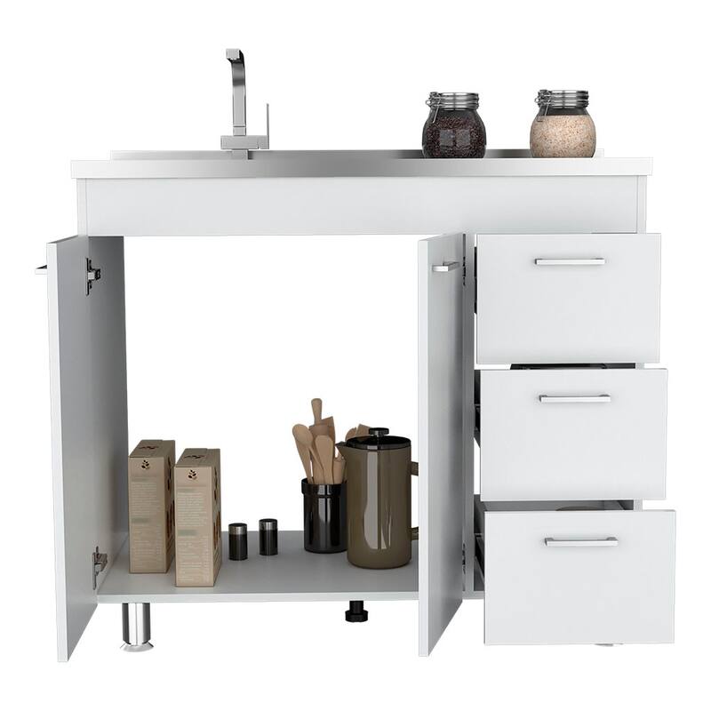Utility Sink for Kitchen, Dining Room,Easy To Assemble, White