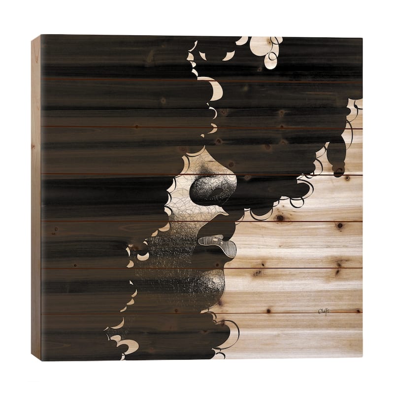 Daughter Of The Universe Print On Wood by Ohab TBJ - Multi-Color - 26x26x1.5