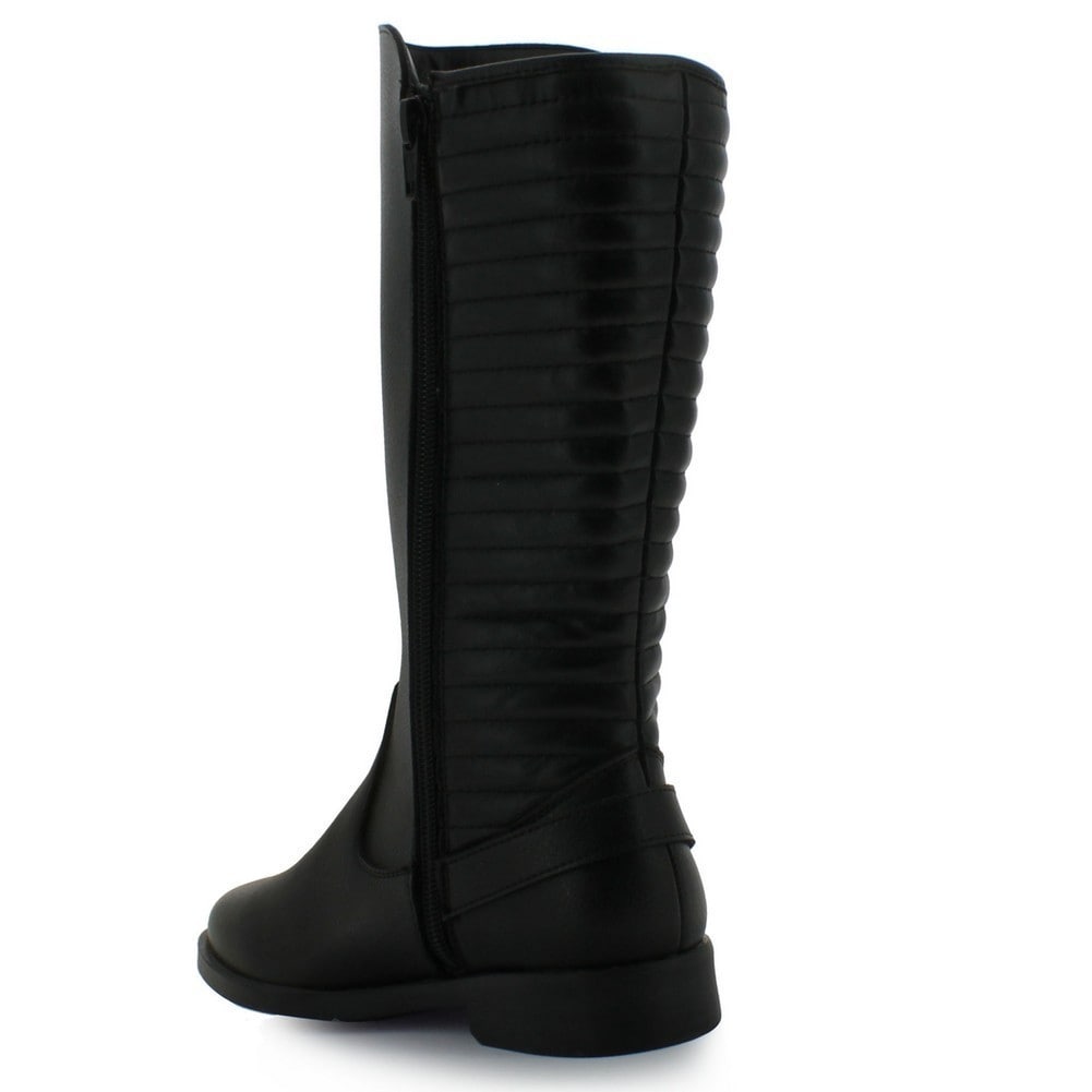 LUCKY TOP girls BOOTS faux suede with fringe trim side zip brown or black