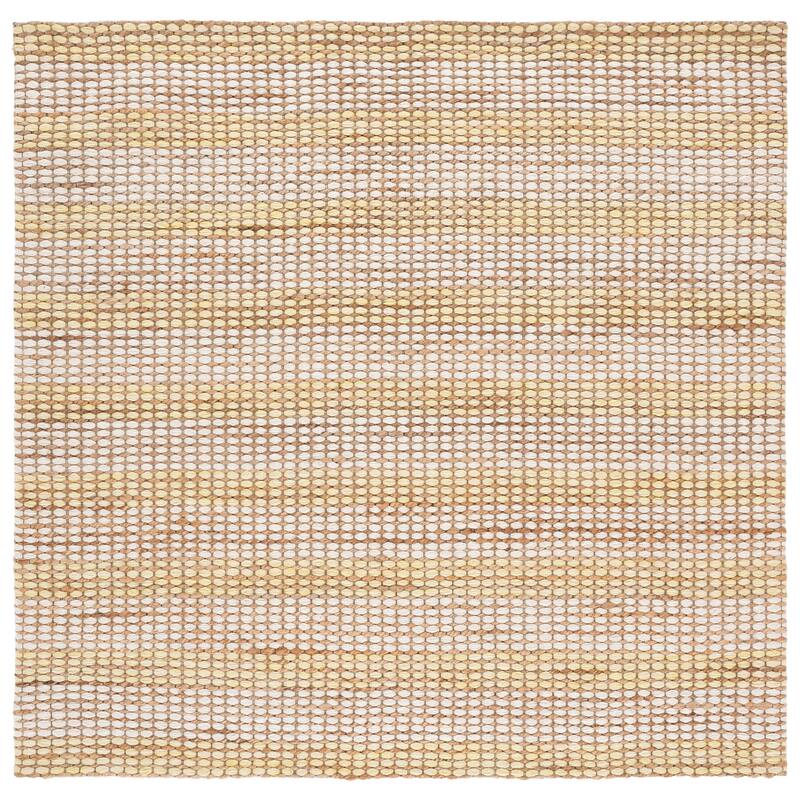Martha Stewart by SAFAVIEH Handmade Halldis Jute Rug - 6' Square - Natural/Yellow
