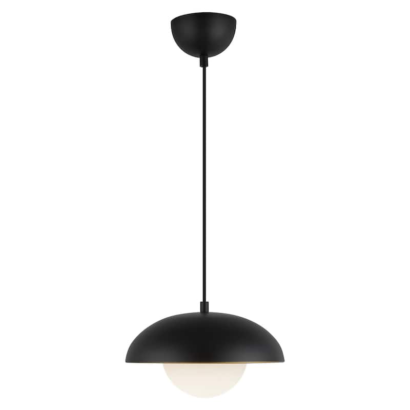 Alora Lighting PD522011OP Rubio 11" Wide Pendant with Opal Glass Shade - Matte Black