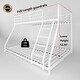 preview thumbnail 6 of 7, Twin Over Full Metal Bunk Bed with Comfortable Rungs, Easy to Assemble, and Guardrails