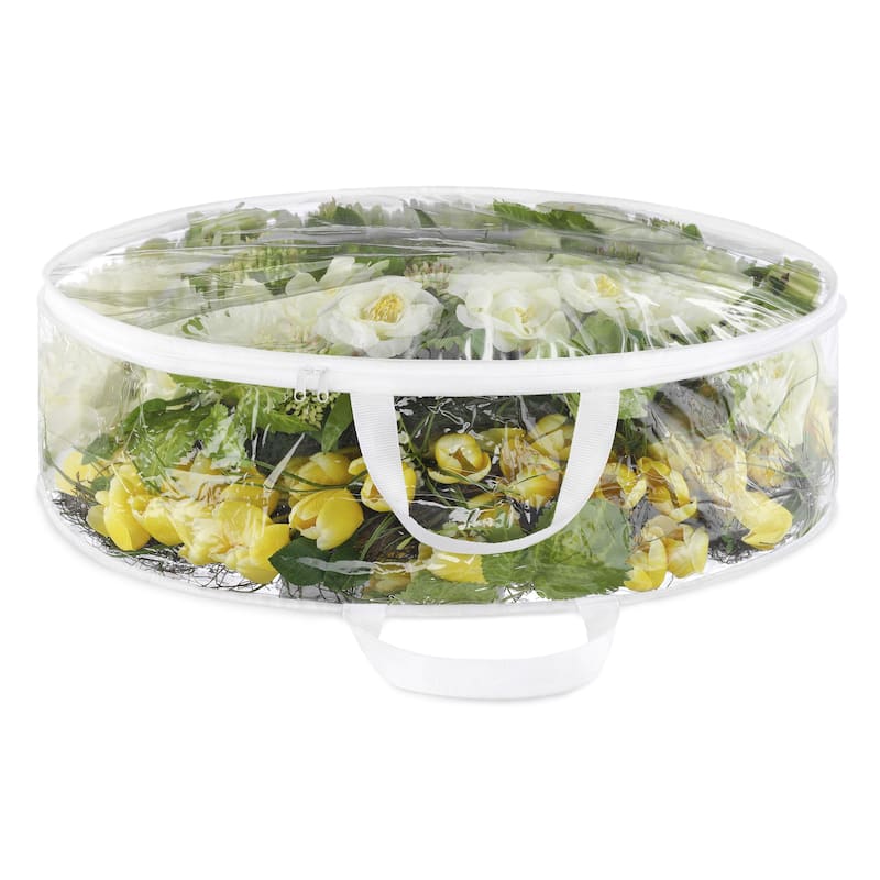 Whitmor Everyday Storage Bag - Stores Two 30-Inch Wreaths -30 Inch - Clear