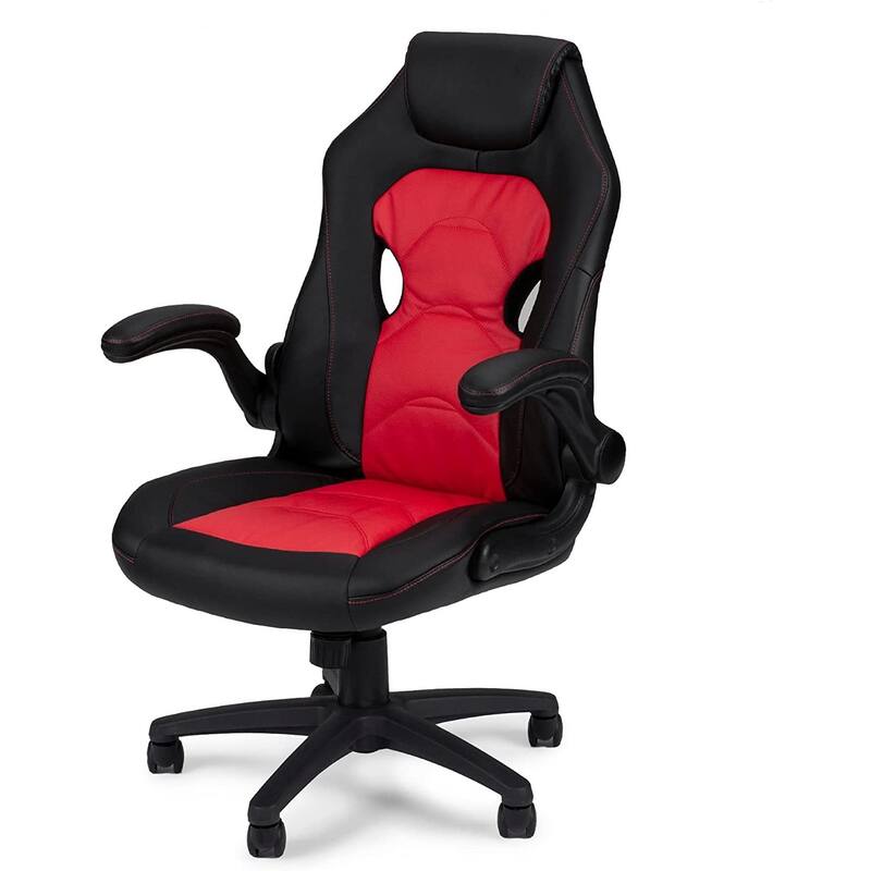 Modern Upholstered Office Chair with Adjustable Height & Cushioned Comfort for Gaming & Work