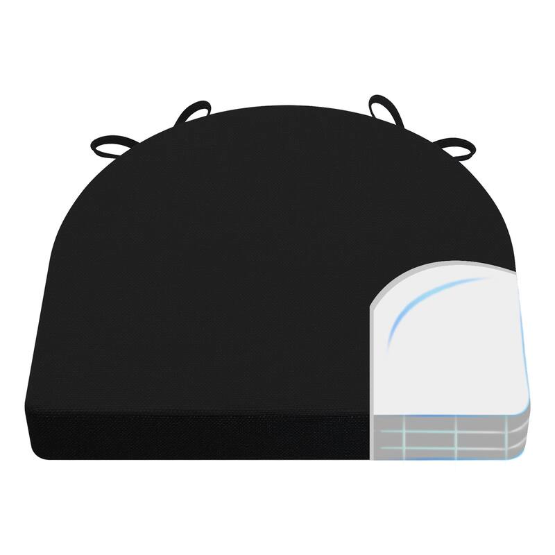 AAAAAcessories 17 in. X 16 in.Indoor Strap Non-slip Chair Cushion for Multi-scenario Setups (2 Pack) - N/A