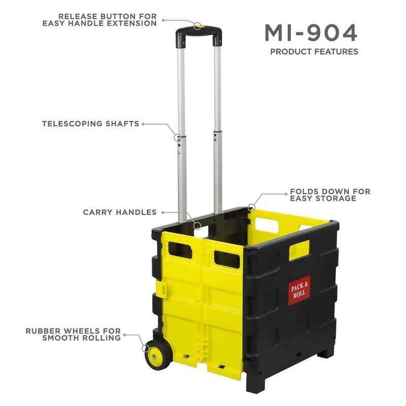 Mount-It! Rolling Collapsible Utility Cart - MI-904