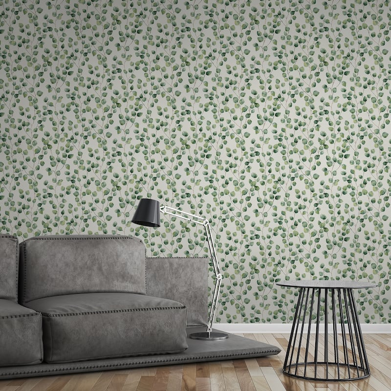 AS Creation Hedera Green Painterly Vine Wallpaper