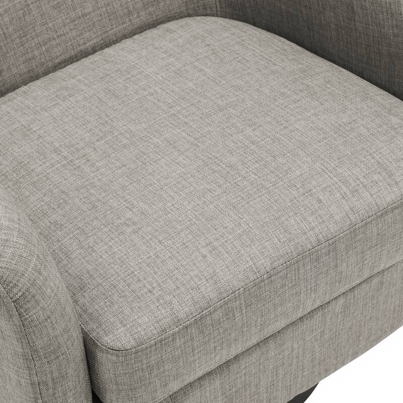 Modern Upholstered Barrel Chair Swivel Accent Chair for Living Room