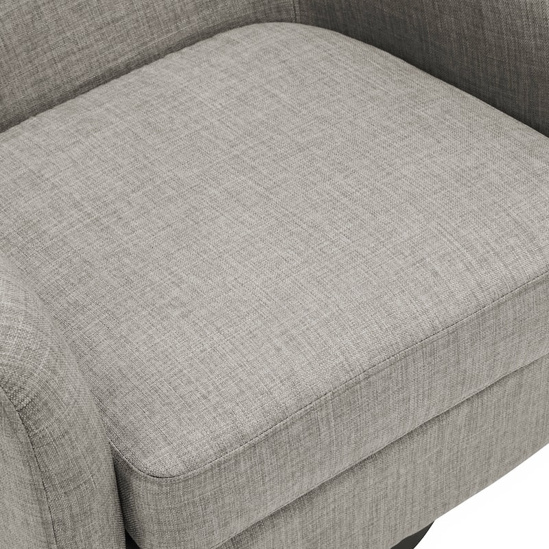 Modern Round Swivel Accent Chair Set of 2 Barrel Chair for Living Room