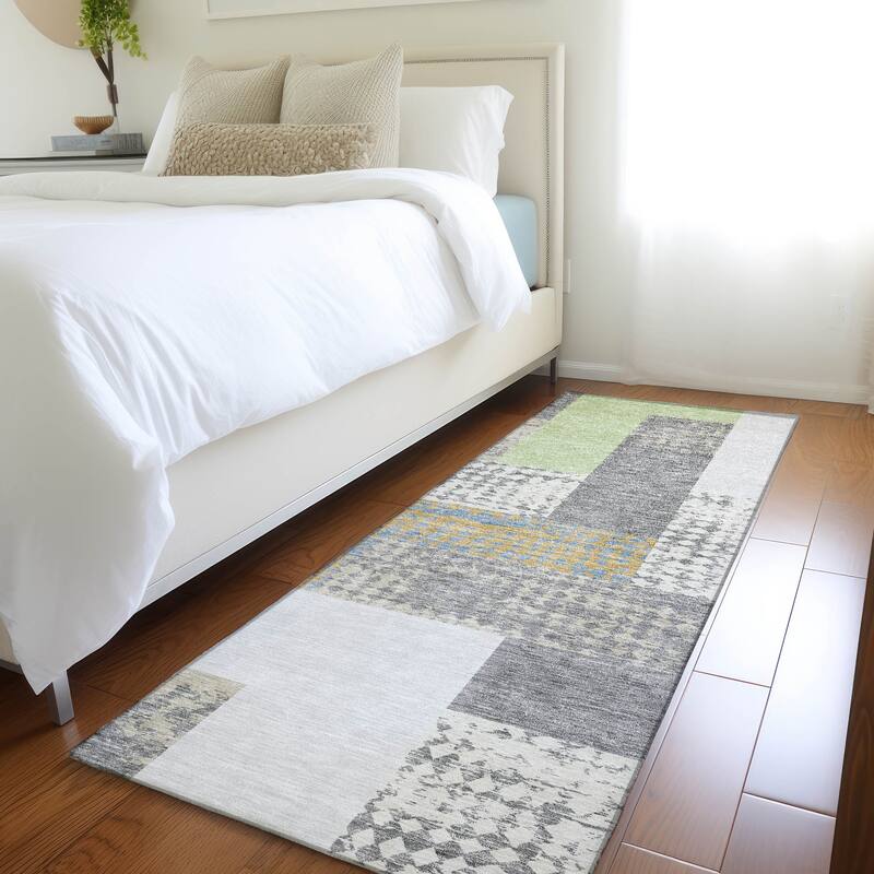Premium Washable Super Soft Casual Geo Mayfield Rug - Gray - 2'3" x 7'6"