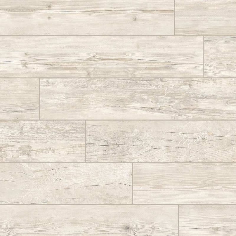 The Tile Life Molise 9x48 Porcelain Floor & Wall Tile - White - Case of 4 (12.48 Sq. ft.)