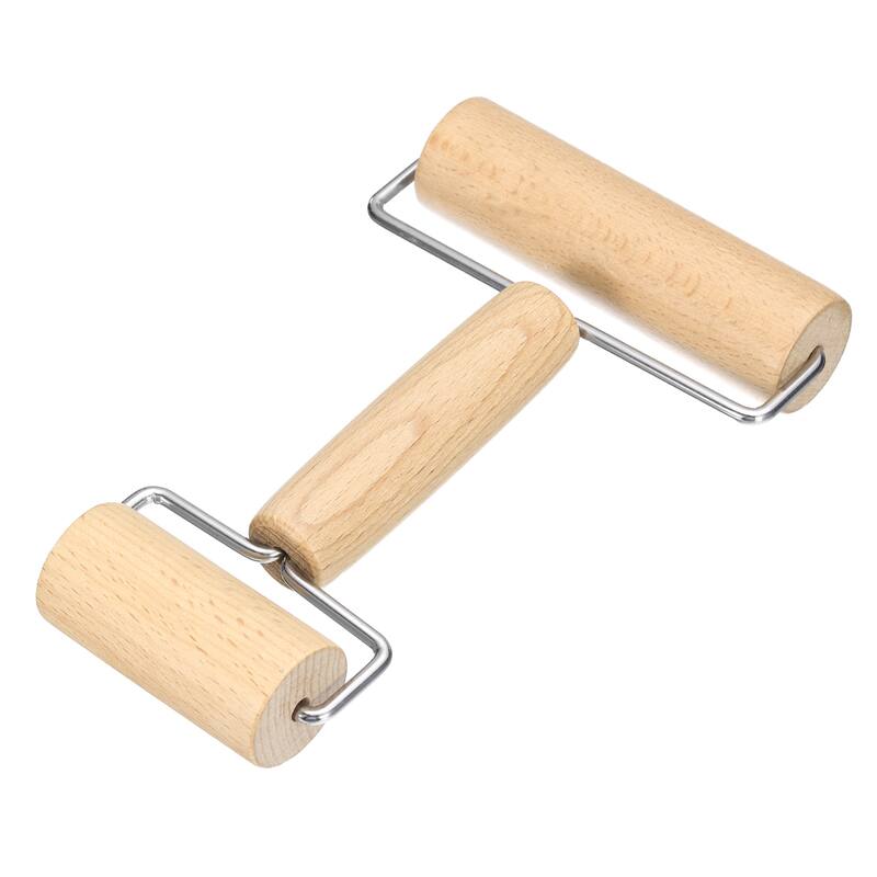 Rolling Pin 6.97" x 1.18" Double-ended Rolling Pin, Wood Color - Wood Color