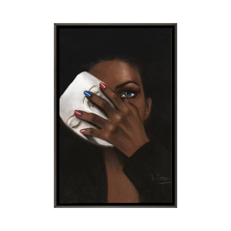iCanvas "In Justice for All" by Laurie Cooper Framed - Charcoal - 40x26