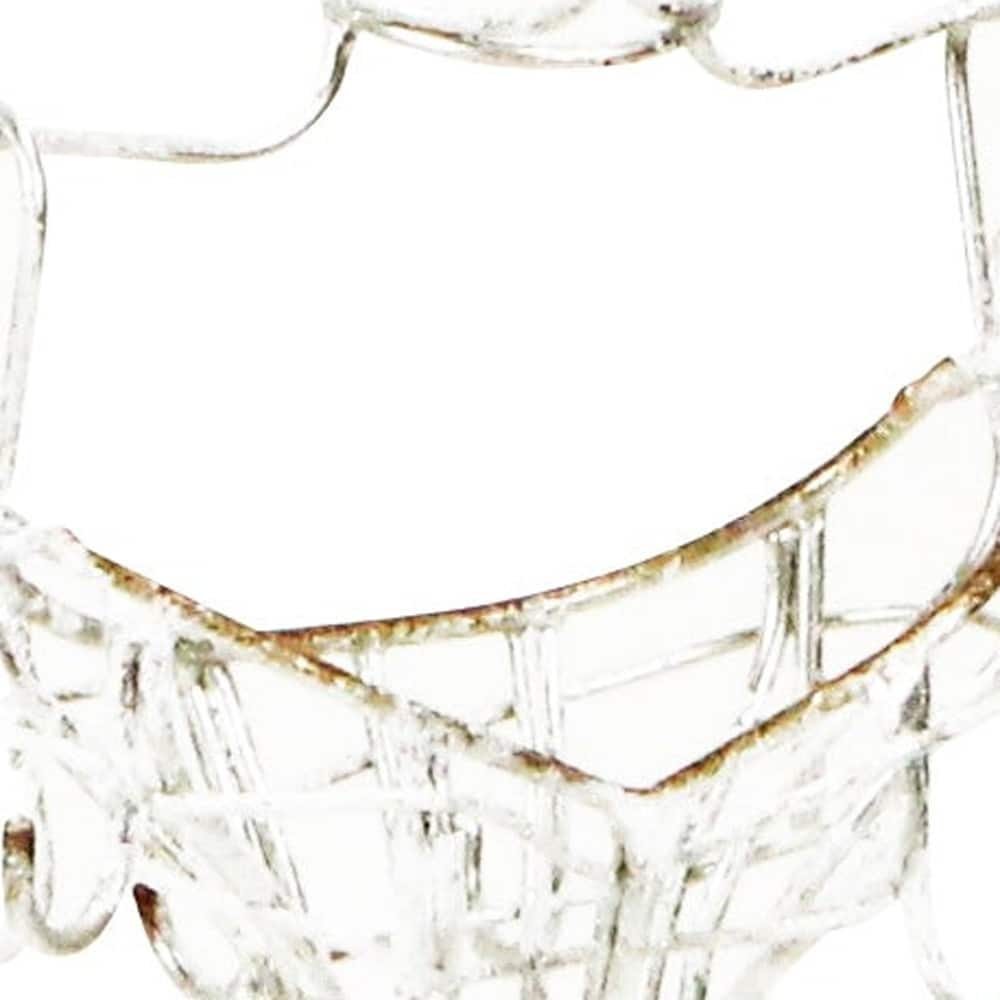 HomeRoots 17" Silver Metal Dress Form Sculpture and Jewelry Holder - 7.25" H x 4.25" W x 3.5" D