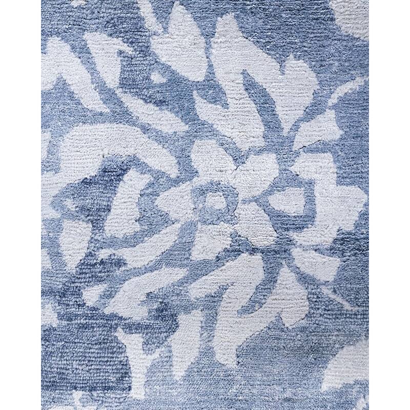 Modern One-of-a-Kind Hand-Knotted Area Rug - Gray, 9' 2" x 12' 2" - 9' 2" x 12' 2"