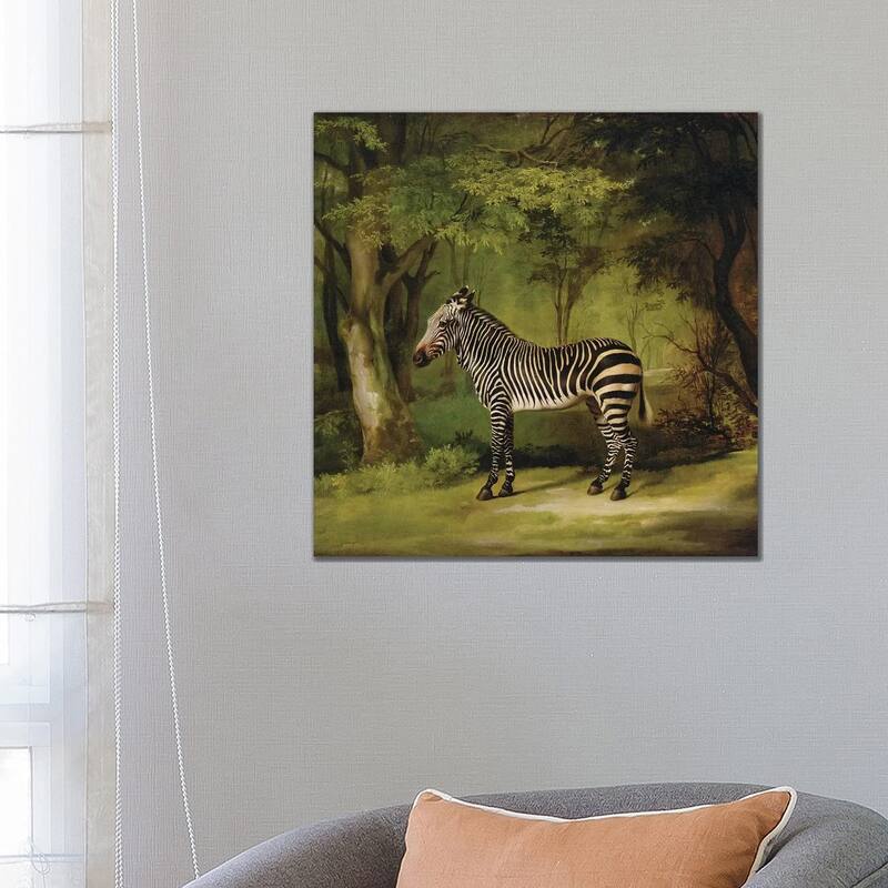iCanvas "A Zebra, 1763 " by George Stubbs Canvas Print - 26x26x1.5