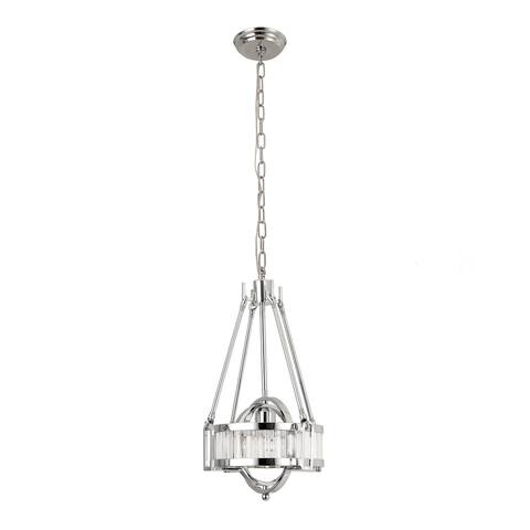 Pasargad Home Bistro Bistro Metal & Glass Pendant Lights, Chrome