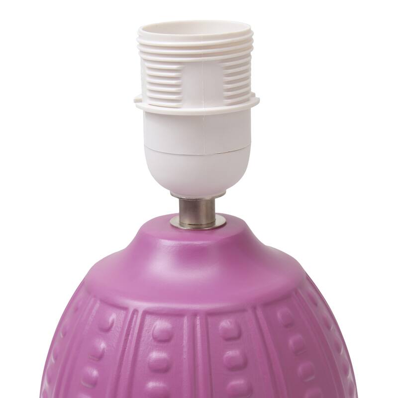 Mini Oval Table Lamp with Tapered Shade - 12.5" - Pink