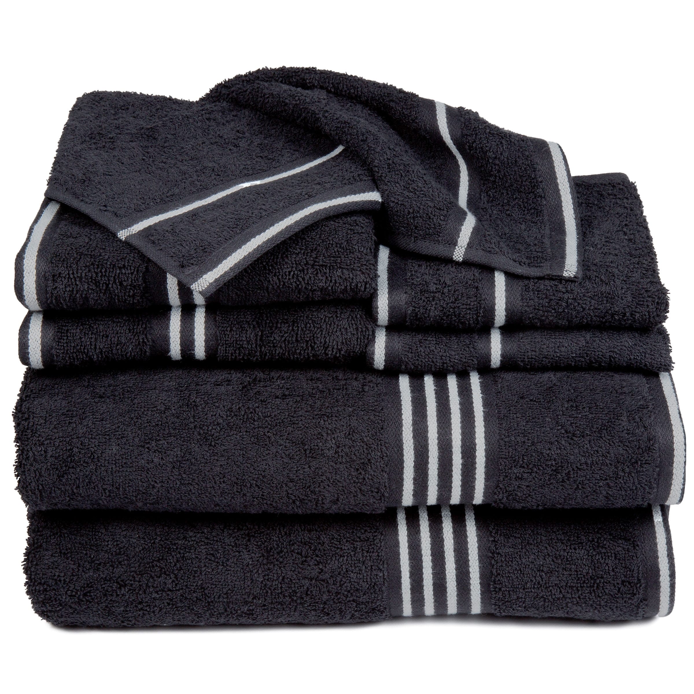 8PC Bathroom Towels Set 575GSM 100% Cotton with 2 Bath Towels, 2 Hand Cloths, 2 Wash Cloths, and 2 Fingertip Fabric