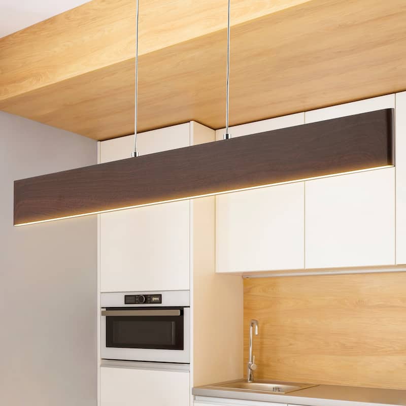 Julian 40" Dimmable Adjustable Integrated LED Metal Linear Pendant, by JONATHAN Y