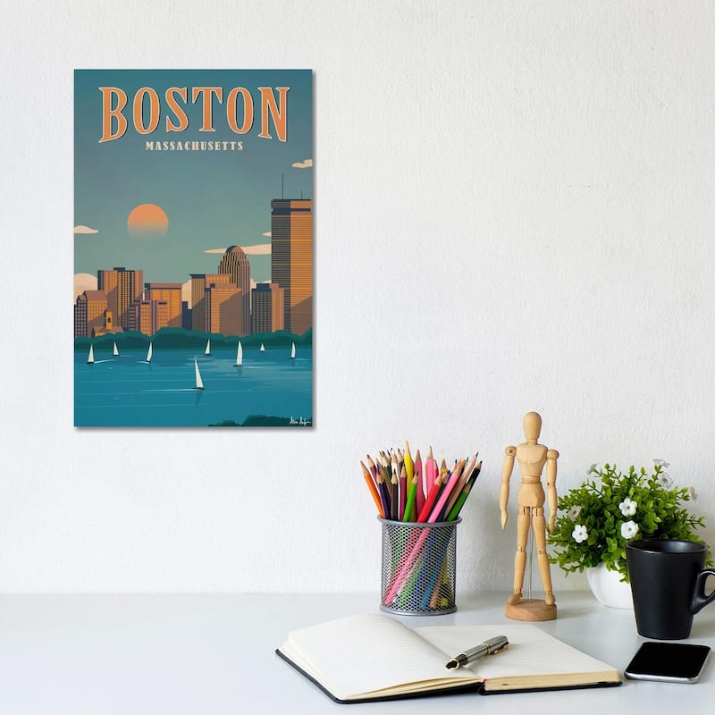 iCanvas "Boston" by IdeaStorm Studios Canvas Print - 12x8x0.75