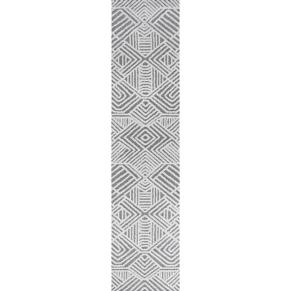 JONATHAN Y Aylan High-Low Pile Art Deco Geometric Indoor/Outdoor Area Rug