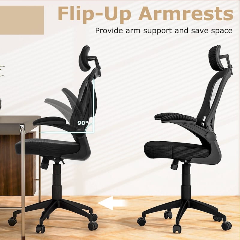 Costway Ergonomic Mesh Office Chair Executive Chair with Adjustable - See Details