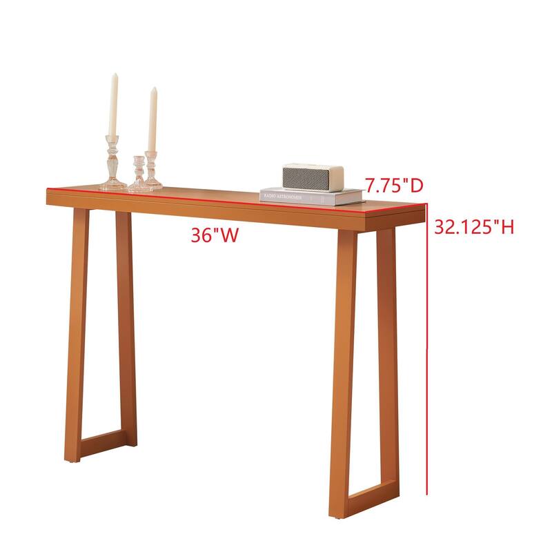 Claude Collection Wood 36" Modern Console Table with Shelf
