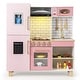 preview thumbnail 2 of 5, Kids Kitchen Set with Ice Maker, Range Hood, and Blackboard Features - 36" x 12" x 39"
