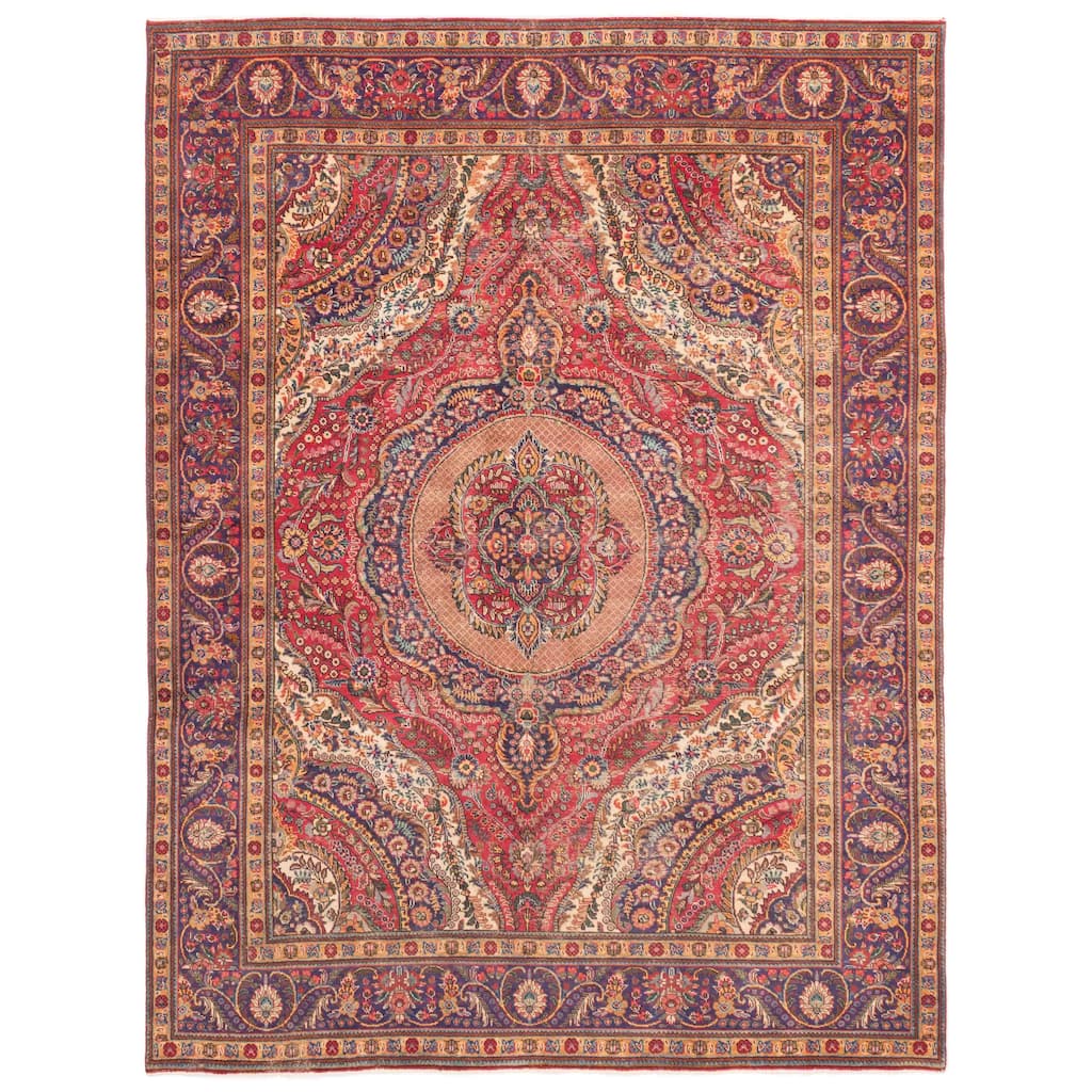 ECARPETGALLERY Hand-knotted Antalya Vintage Red Wool Rug - 8'6 x 11'2