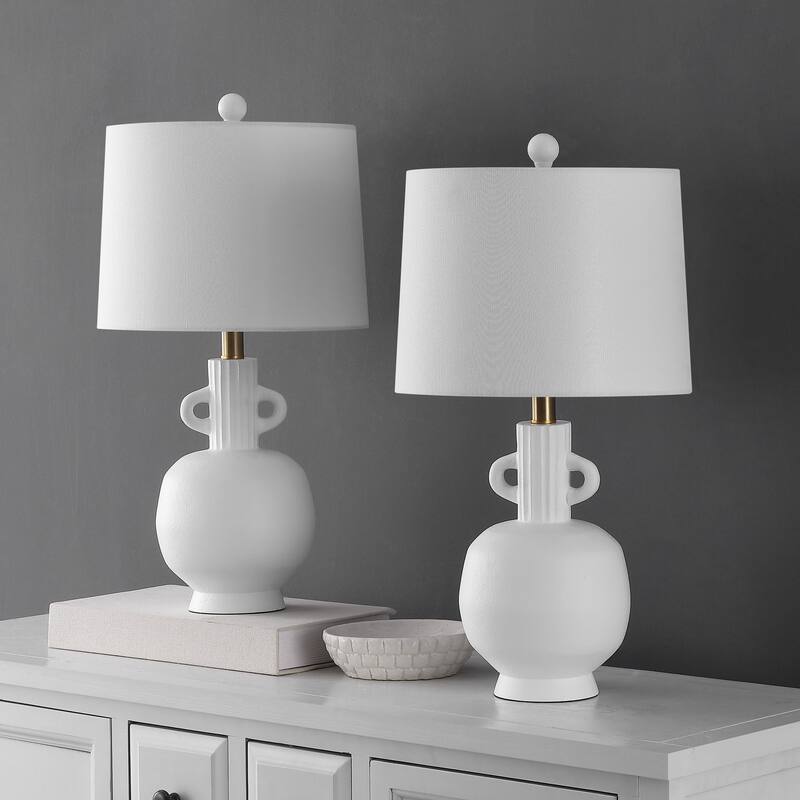 SAFAVIEH Lighting Lucas 23-Inch Resin Table Lamp (Set of 2) - 12"W x 12"D x 23"H