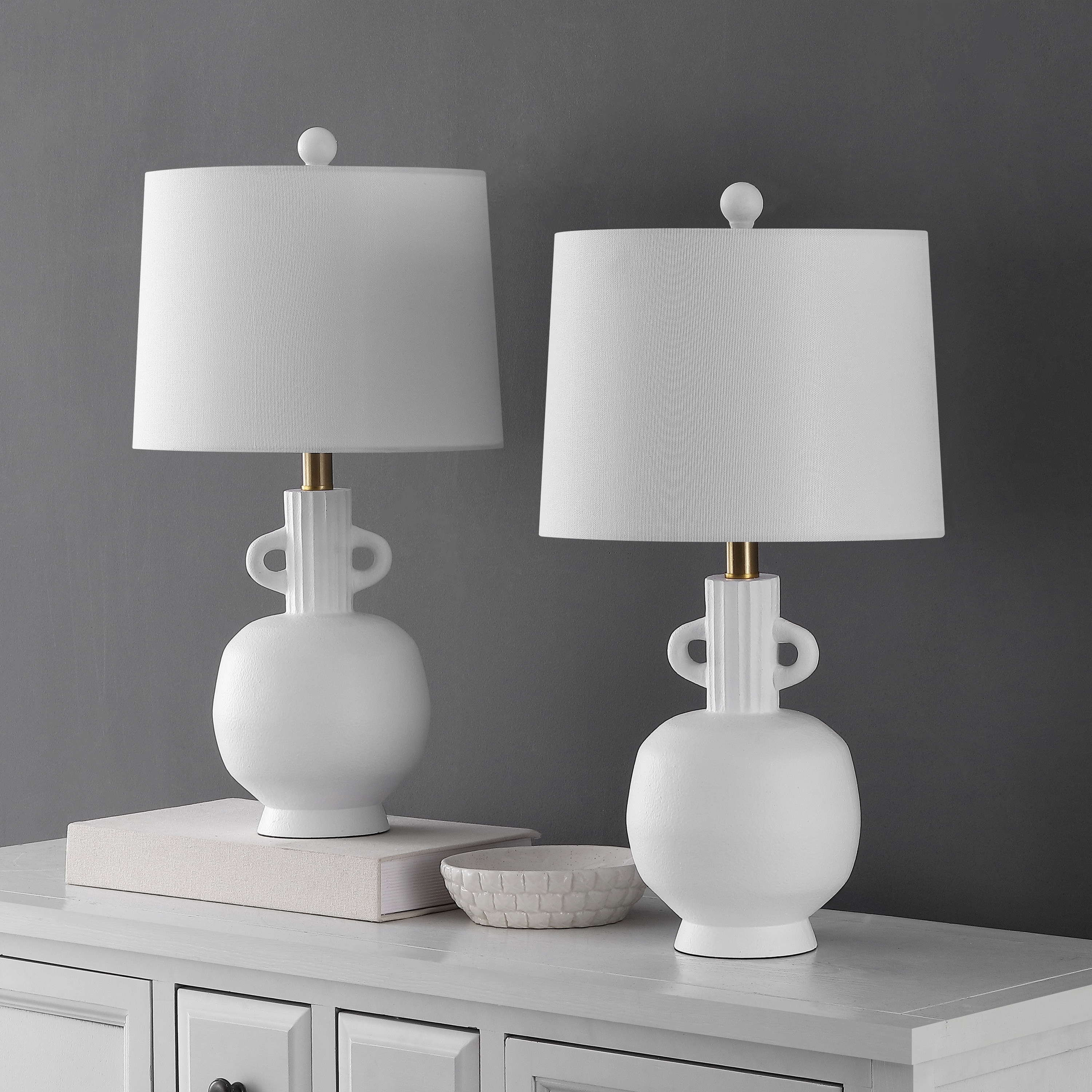SAFAVIEH Lighting Lucas 23-Inch Resin Table Lamp (Set of 2) - 12"W x 12"D x 23"H