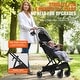preview thumbnail 9 of 28, Carbon Steel Foldable Stroller with Recline and Footrest - 28” L x 17.3” W x 42.1” H