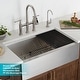 preview thumbnail 10 of 66, Kraus Allyn Traditional 3-Function Bridge Pulldown Kitchen Faucet