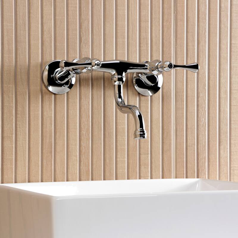 Kingston Brass Kingston Two-Handle 2-Hole Wall Mount Bathroom Faucet