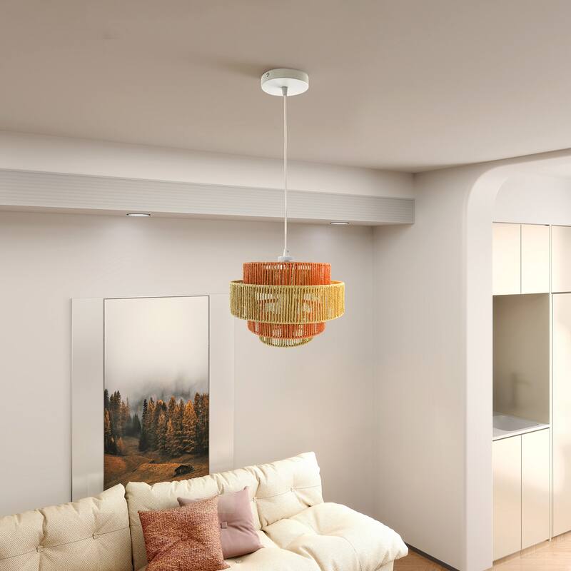 Phobe Bohemian Multicolor Rope Pendant Light