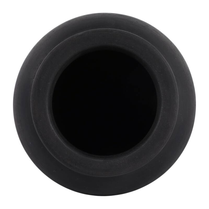 Decorative Round Pottery Vase - Rustic Boho Flower Vase