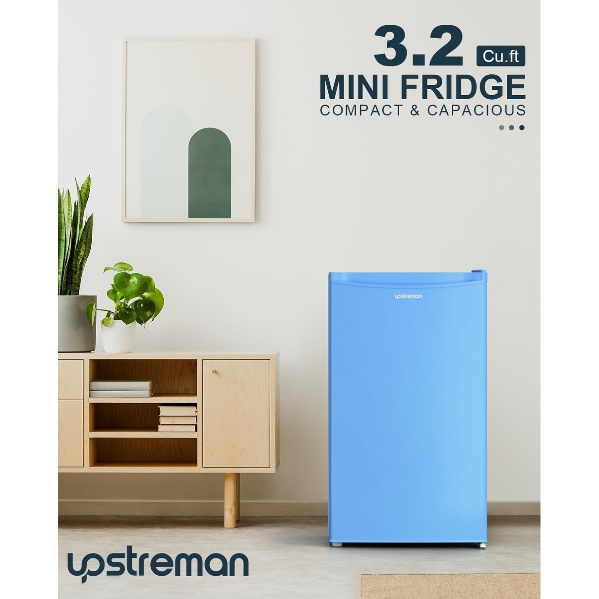 KOTEK Mini Fridge With Freezer, 3.2 Cu.Ft Compact Refrigerator With