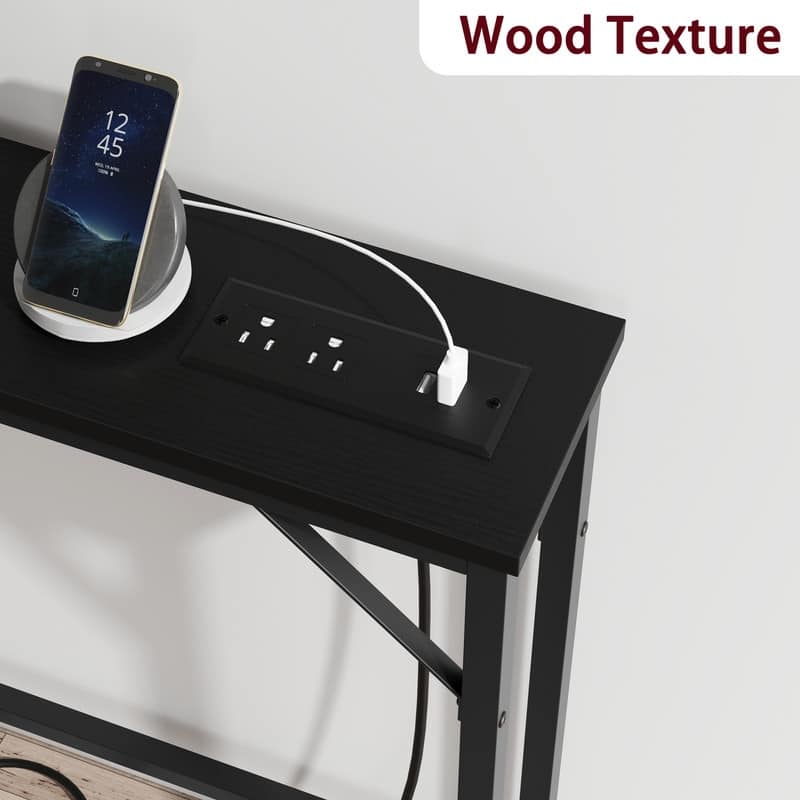 Narrow single-layer sofa back table