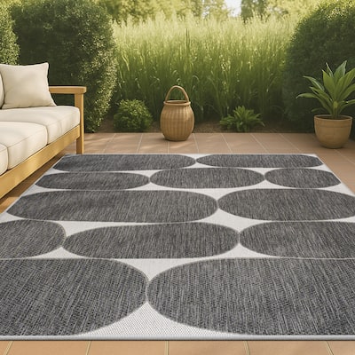 JONATHAN Y Rayna Modern Geometric Organic Shapes Indoor/Outdoor Area Rug