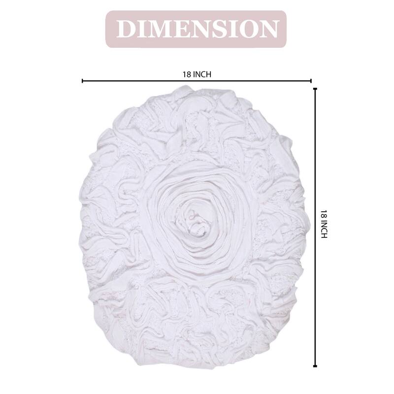 Home Weavers Bell Flower Cotton Soft, Water Absorbent Toilet Seat Lid Cover, Machine Washable 18"x18" Toilet Lid Cover